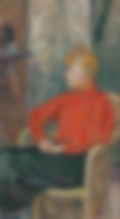 Femme assise de profil vers la gauche (preview)