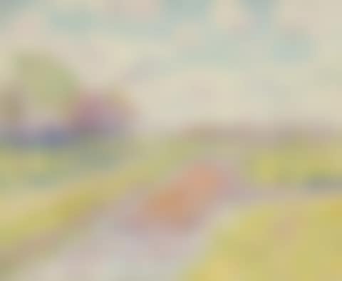 ”Kopfweidenreihe an sonnigen Frühlingswiesen mit schilfgrasdurchwachsenem Bach” (”Frühlingslandschaft mit Wasserlauf”) (preview)