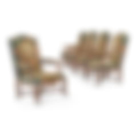 SUITE DE CINQ FAUTEUILS À LA REINE D"ÉPOQUE RÉGENCE (preview)