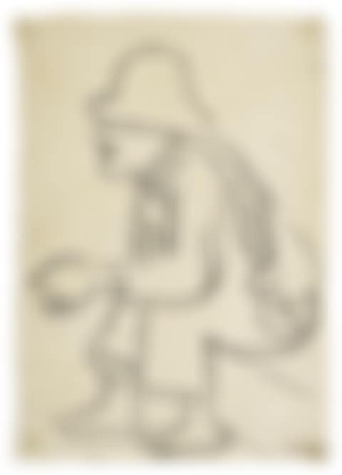 Albañil sentado sobre una piedra (preview)