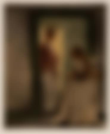 Two Young Girls in a Doorway (preview)