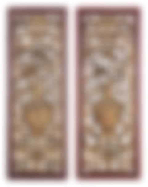 A Pair of Chinese Carved and Lacquered Wood Openwork Panels (preview)