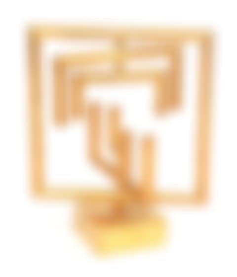 A gold plated steel kinetic multiple. Space Divider (preview)