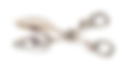 A 925 silver pair of pierced egg tongs with engraved decoration of stylized leaf motifs (preview)