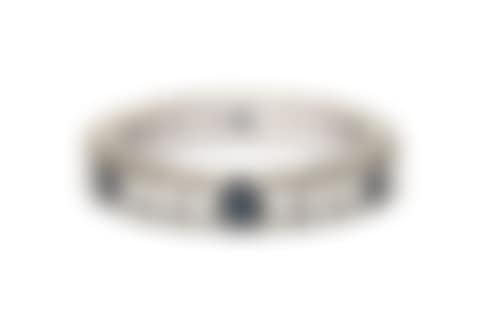An 18 carat white gold diamond and sapphire eternity band (preview)