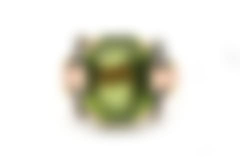 A 14 carat gold peridot and diamond cocktail ring (preview)