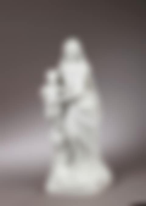 Bisque sculpture of the Virgin and Child standing on a celestial globe in clouds (preview)