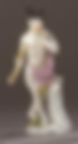 Porcelain statuette representing Mercury near a tree trunk (preview)