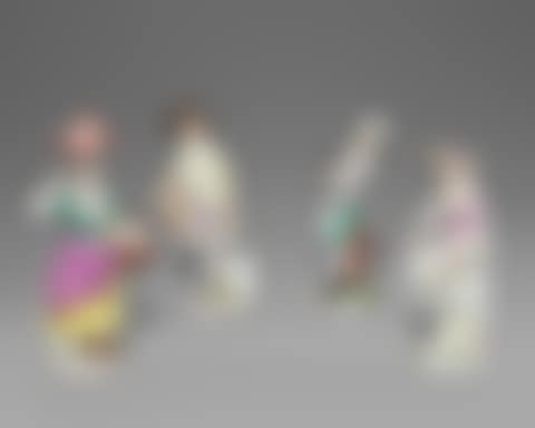 FOUR MEISSEN PORCELAIN "CRIS DE PARIS" FIGURES (preview)