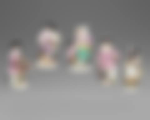 FIVE MEISSEN PORCELAIN "CRYES OF LONDON" FIGURES (preview)