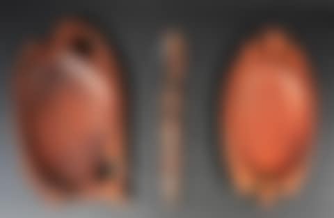 Pair Of Tribal Food Platters & Spatula (PNG) (preview)