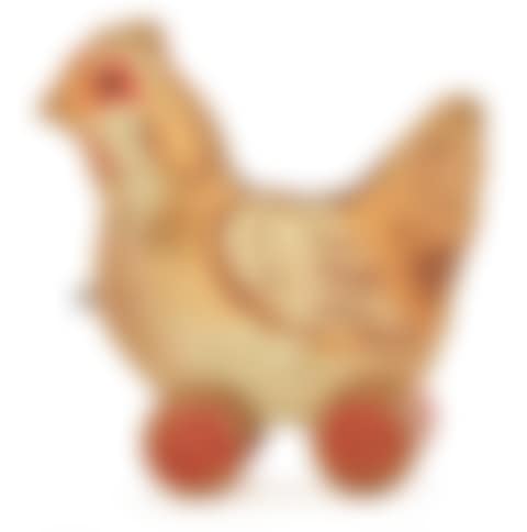 Hen made of carved and painted wood (preview)