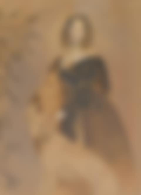 Portrait of lady with greyhound (preview)