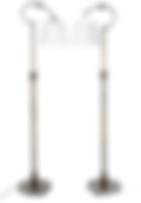 A pair of patinated brass Art Deco floor lamps (preview)