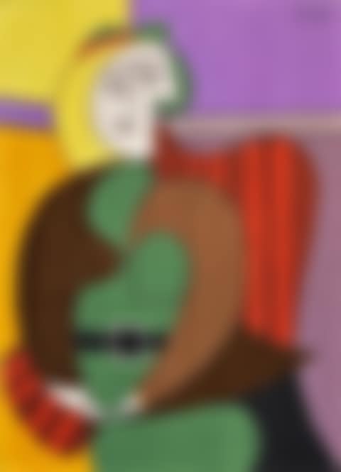 Femme Assisse dans un fauteuil rouge (preview)