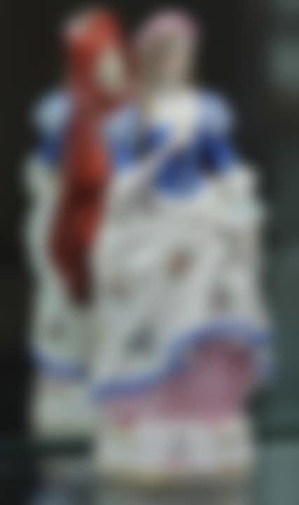 German Double-sided Lady and Devil Porcelain Figure (preview)