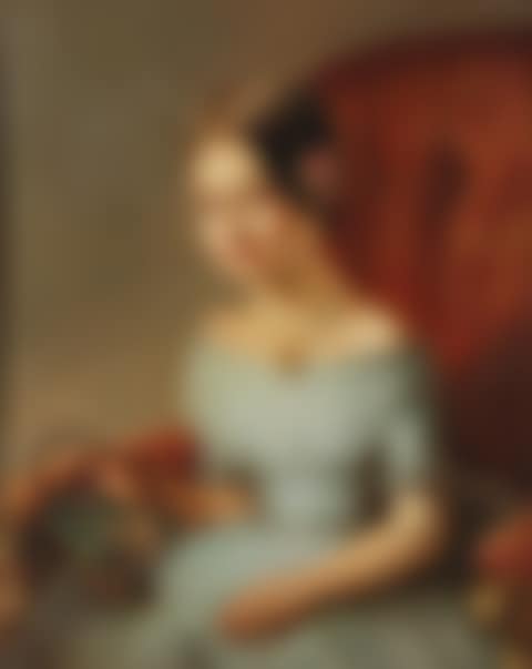 Portrait of Young girl holding basket of flowers (preview)