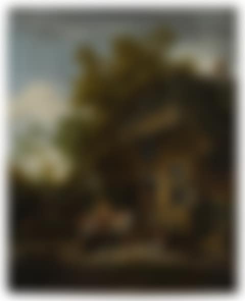 Peasant Family Outside a Cottage (preview)