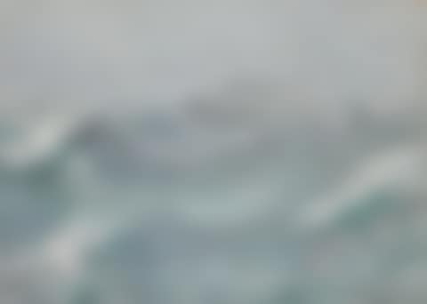 Seascape with a steamship in rough sea (preview)