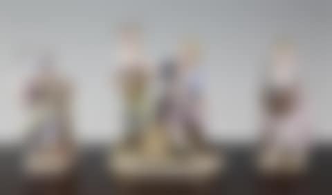 Two Meissen figures and a similar group (preview)