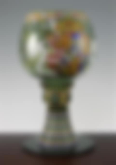A German Historismus enamelled glass goblet (preview)