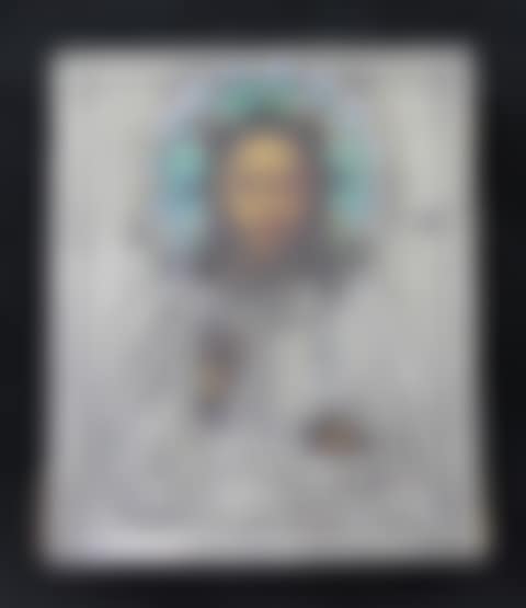 Icon depicting Christ Pantocrator, with enamelled silver oklad (preview)