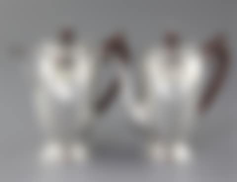 A 1940"s silver cafe au lait pair (preview)