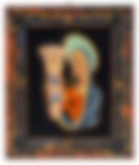 Behind glass picture; Bust of the Virgin Mary with Fatschenkind (preview)