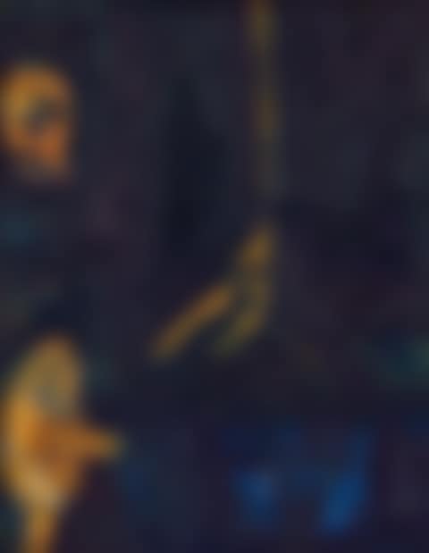 Blue Painting with Orange Trapeze (preview)