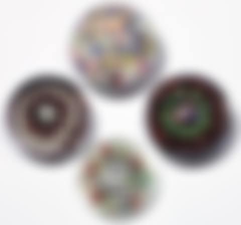 Four paperweights with a candy and jumble pattern (shocks) (preview)